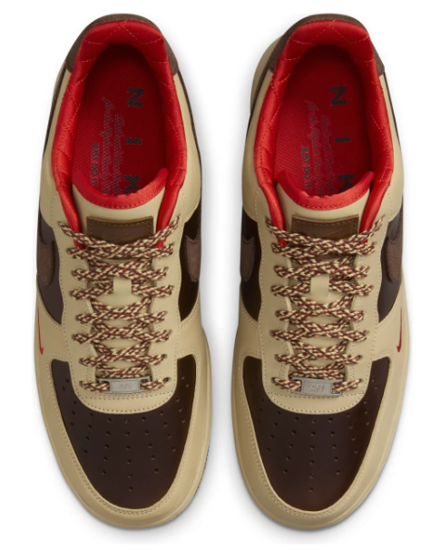 Nike Air Force 1 'Light British Cacao Wow Red'