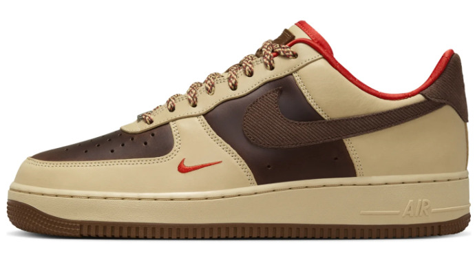 Nike Air Force 1 'Light British Cacao Wow Red'